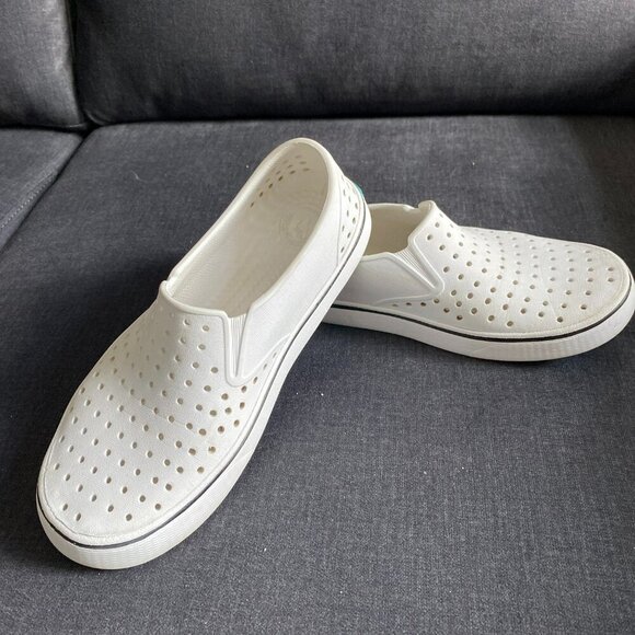Native Miles Bloom Crisp White Water Shoes Size 4M/6W - Picture 2 of 7
